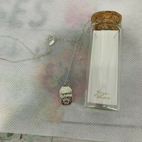 Kris Nations Silver Queen Dog Tag Necklace - Picture 5 of 6